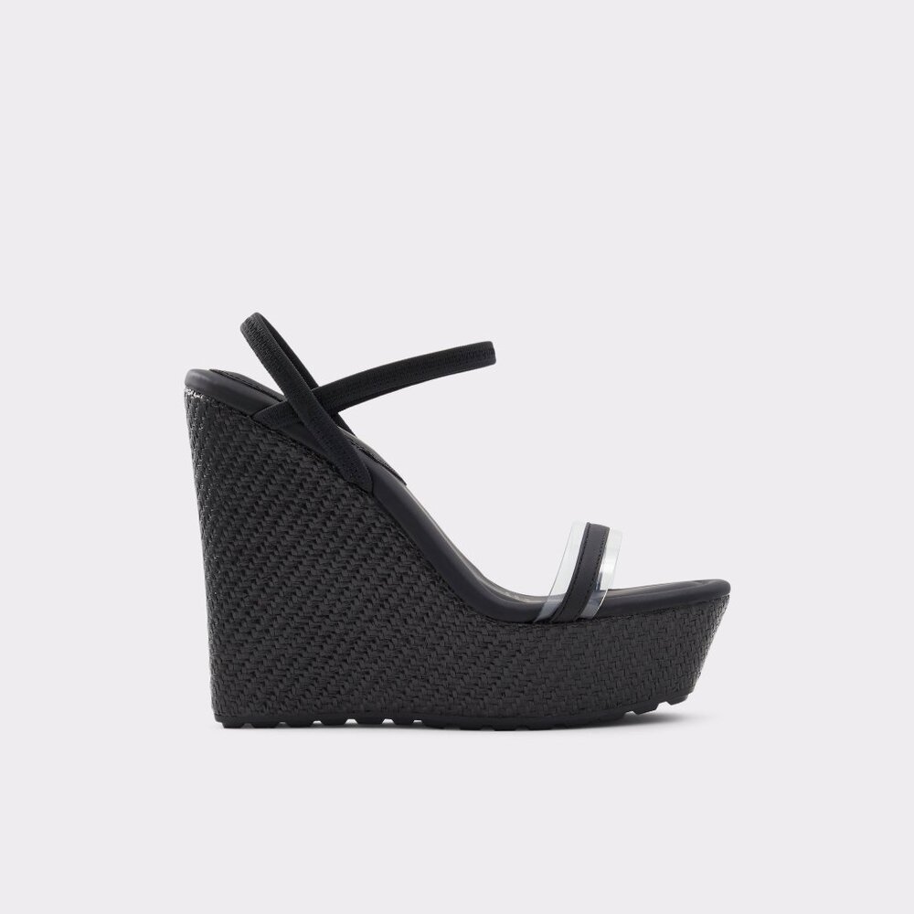 Women's Size 7 Wedge High Heels Black Aldo- Never Worn - Picture 2 of 2